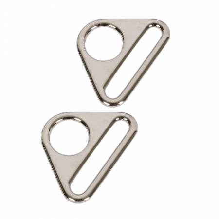 byAnnie Triangle Ring Flat 1-1/2in Nickel Set of Two
