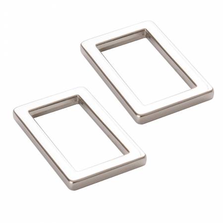 byAnnie Rectangle Ring Flat 1in Nickel Set of Two