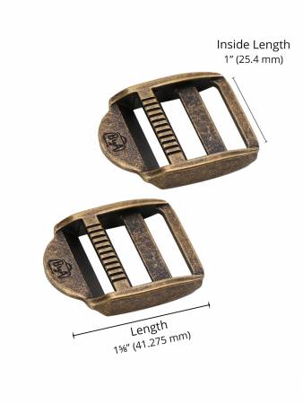 byAnnie 1in Strap Adjuster Antique Brass Set of Two