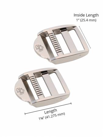byAnnie 1in Strap Adjuster Nickel Set of Two