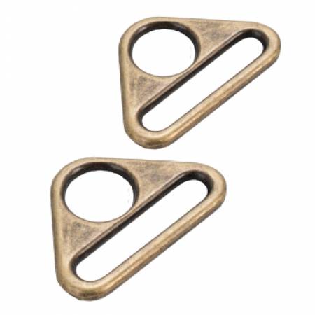 ByAnnie Triangle Ring Flat 1in Antique Brass Set of Two
