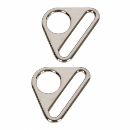 ByAnnie Triangle Ring Flat 1in Nickel Set of Two