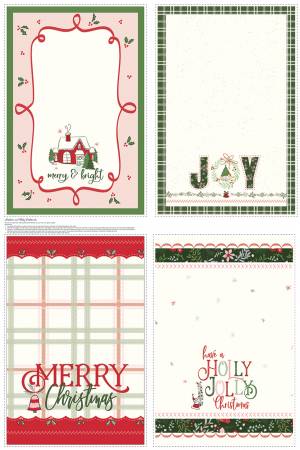 RB Mistletoe & Holly Tea Towel Panel