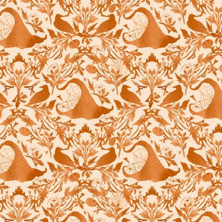 PB Witch Hat Damask-Orange-Hocus Pocus