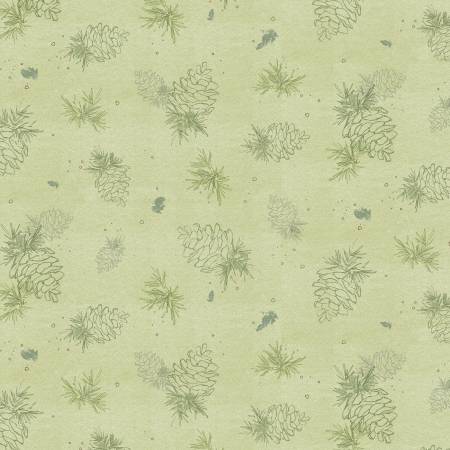 PB Lodge Life Pinecone Linework Toss Green
