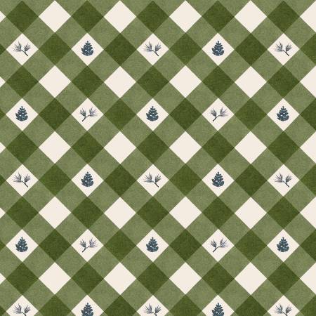 PB Lodge Life Pinecone Plaid Green