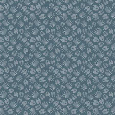 PB Lodge Life Tonal Pawprints Blue