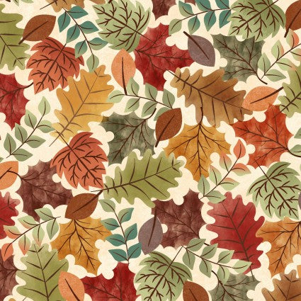MY Hello Autumn Tossed Leaves White