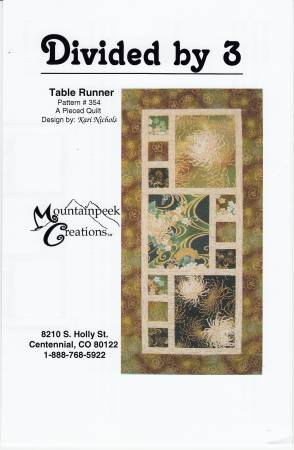 MPC Divided By 3 Table Runner Pattern