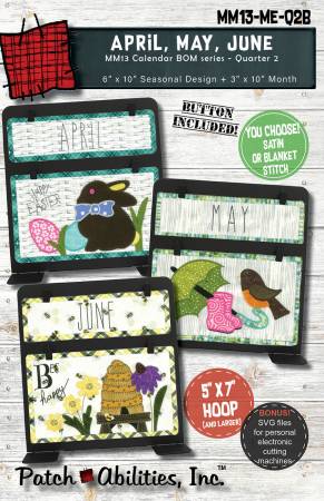 Patch Abilities Quarter 2 Calendar Series Machine Embroidery