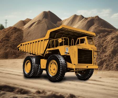 RB Caterpillar 100 Years 35 1/2in x 43in Truck Panel