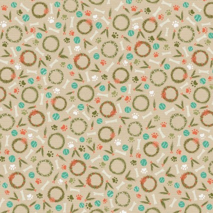 PBS Happy Howlidays Wreath Tan