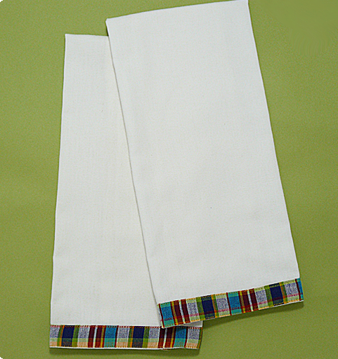AAB Plaid Trim Dishtowel