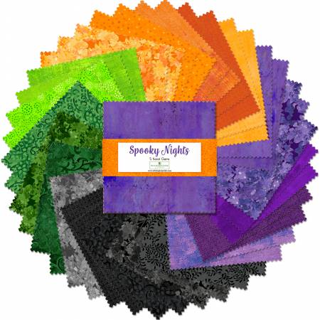 WL Karat Gems Spooky Nights, 5in Squares, 42pcs