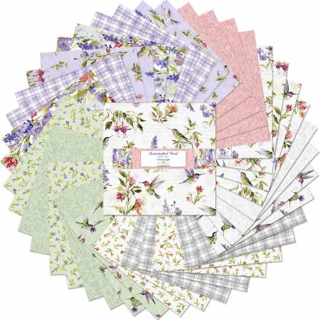 WL Hummingbird Floral 42pcs 10in Squares