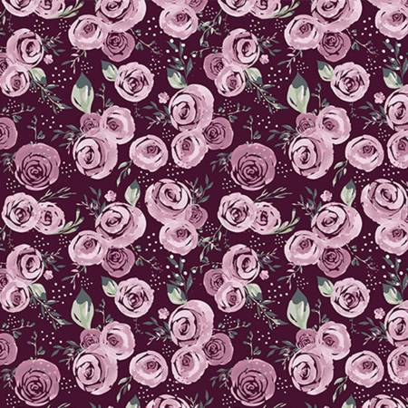 SF Woodrose Garden Roses Quilting Cuddle
