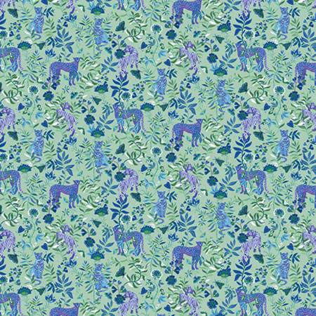 SF Blue Wanderlust Big Cats Quilting Cuddle