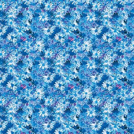 SF Blue Wanderlust Daisies Quilting Cuddle