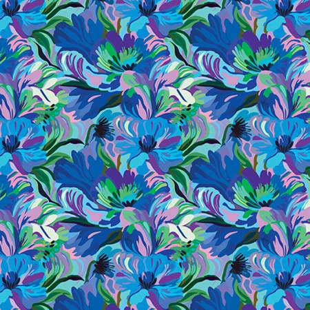 SF Blue Wanderlust Florals Quilting Cuddle