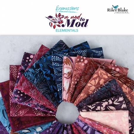 RB Batiks A Nod to Mod 2.5in Strips, 40pcs
