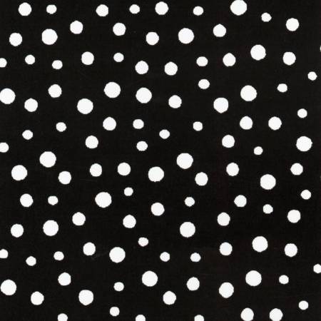 Suzybee White on Black Irregular Dot
