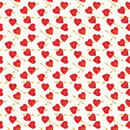 RB Sweetheart Heart Arrows Cream Sparkle Valentines SC15502