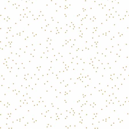 RB Blossoms On White In Color Gold Sparkle