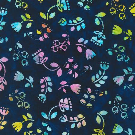 RK Flowers Navy Batik