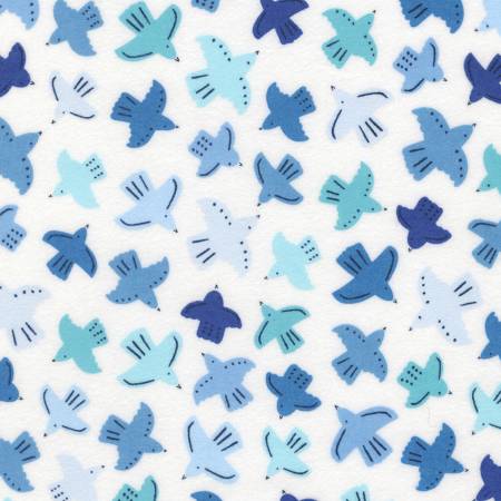 RK Birds Blue Flannel