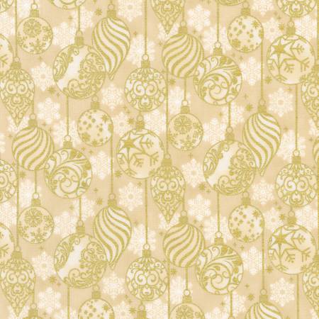 RK Traditional Trimmings Ornaments Cream w/Metallic