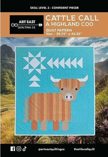 Cattle Call Quilt Kit -Peony- Highland Coo Quilt