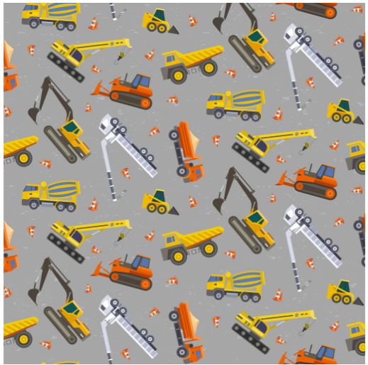 CW Let's Go! - Digital Construction Vehicles Gray