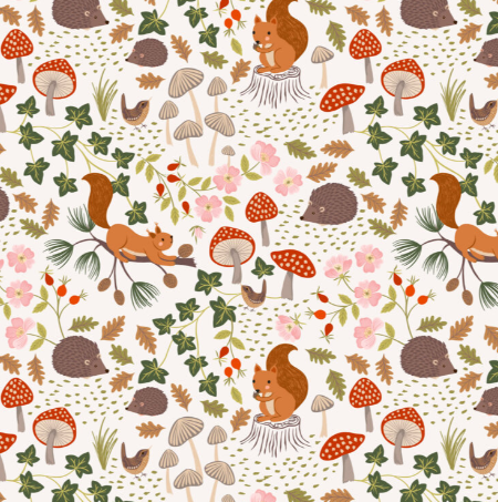 LI Snuggle-Up Season Cream Squirrels & Hedgehogs