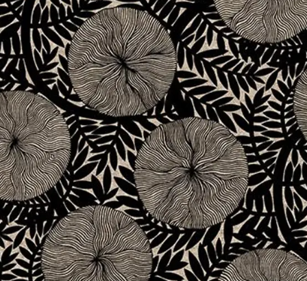 FI Rhythm & Leaves Black Large Floral