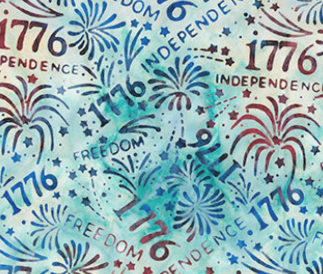 NC Celebrating 250 Years Fireworks 1776 Blue Green