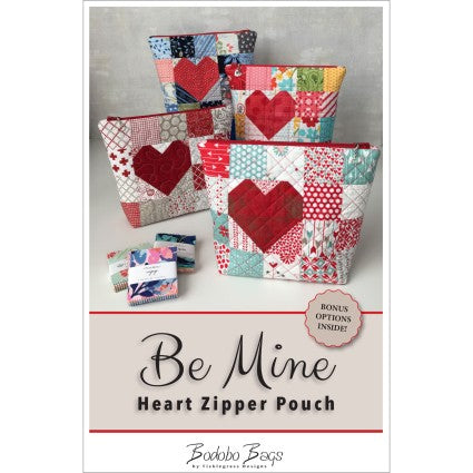Bodobo Bags Be Mine Heart Zipper Pouch Pattern