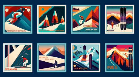 PB Downhill Ski Blocks Timeless Trails