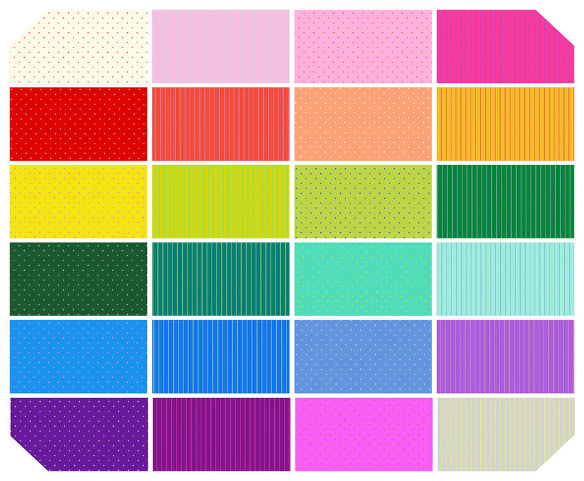 FS Tiny Coordinates - Fat Quarter True Colors