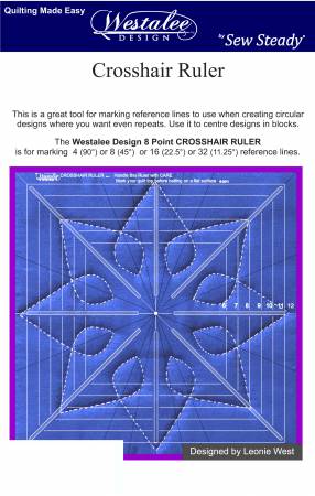 Westalee Crosshair Square 8 Point Template 12-1/2in