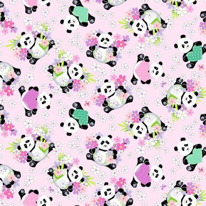 Suzybee Panda Party Pink