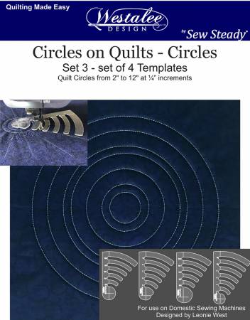 Circles on Quilts Template Set 4pc Low Shank