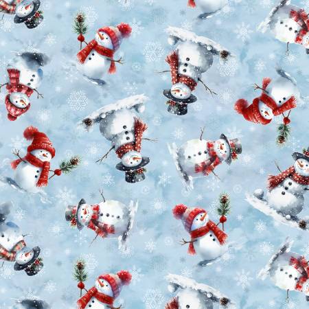 HO Ice Blue Cozy Tidings Batik