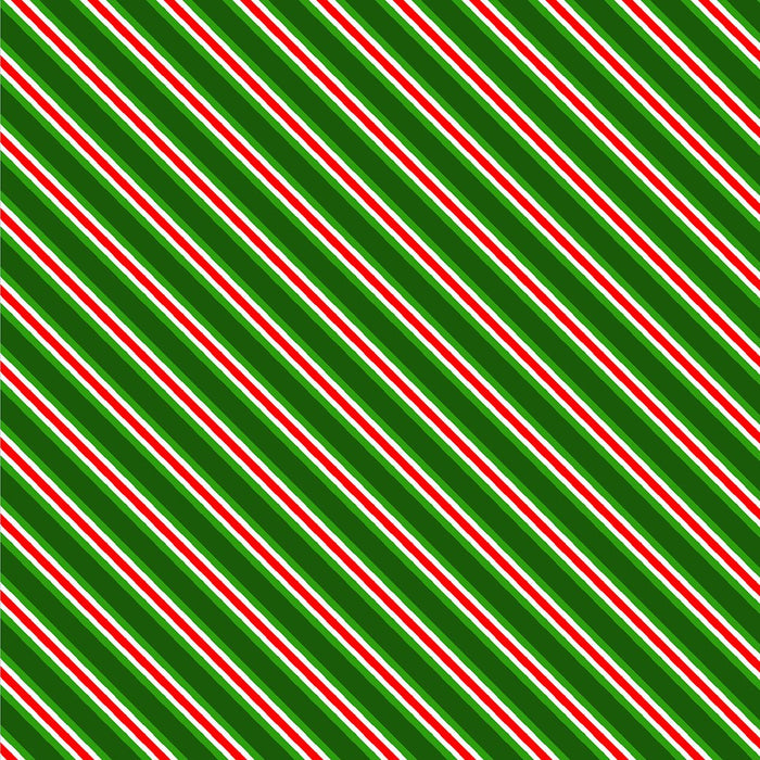 OA Noel Diagonal Stripe Green
