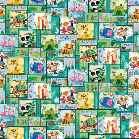 BL Zoo Crew Teal Patchwork 3866
