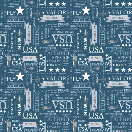 RB Coming Home Air Force Text Denim