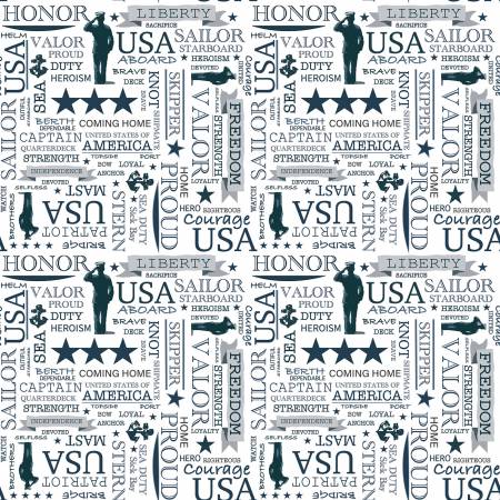 RB Coming Home Navy Text White