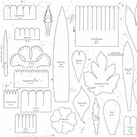 RB Sewing Seeds III Posie Patterns White C15688