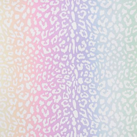 SF Pastel Leopard Rainbow Cloud Cuddle 60"