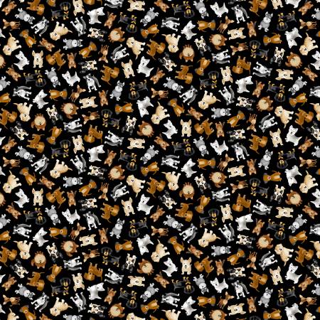 TT Tossed Small Dogs CD3318 Black