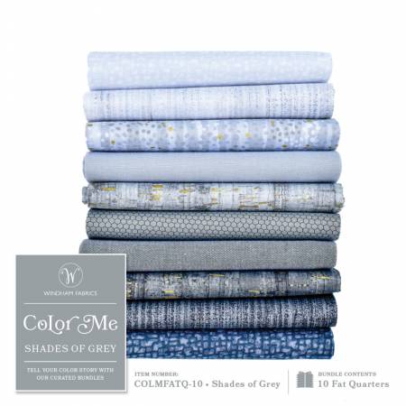 WD Fat Quarter bundle Color Me Shades of Gray 10pcs/bundle